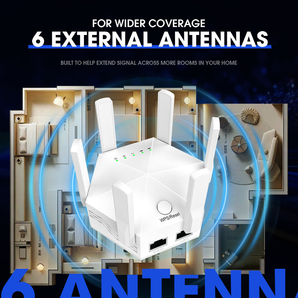 WiFi Extender Signal Booster for Home 2026 Internet Repeater Long Range Up to 1615 Sq. Ft. Whole Home WiFi Coverage