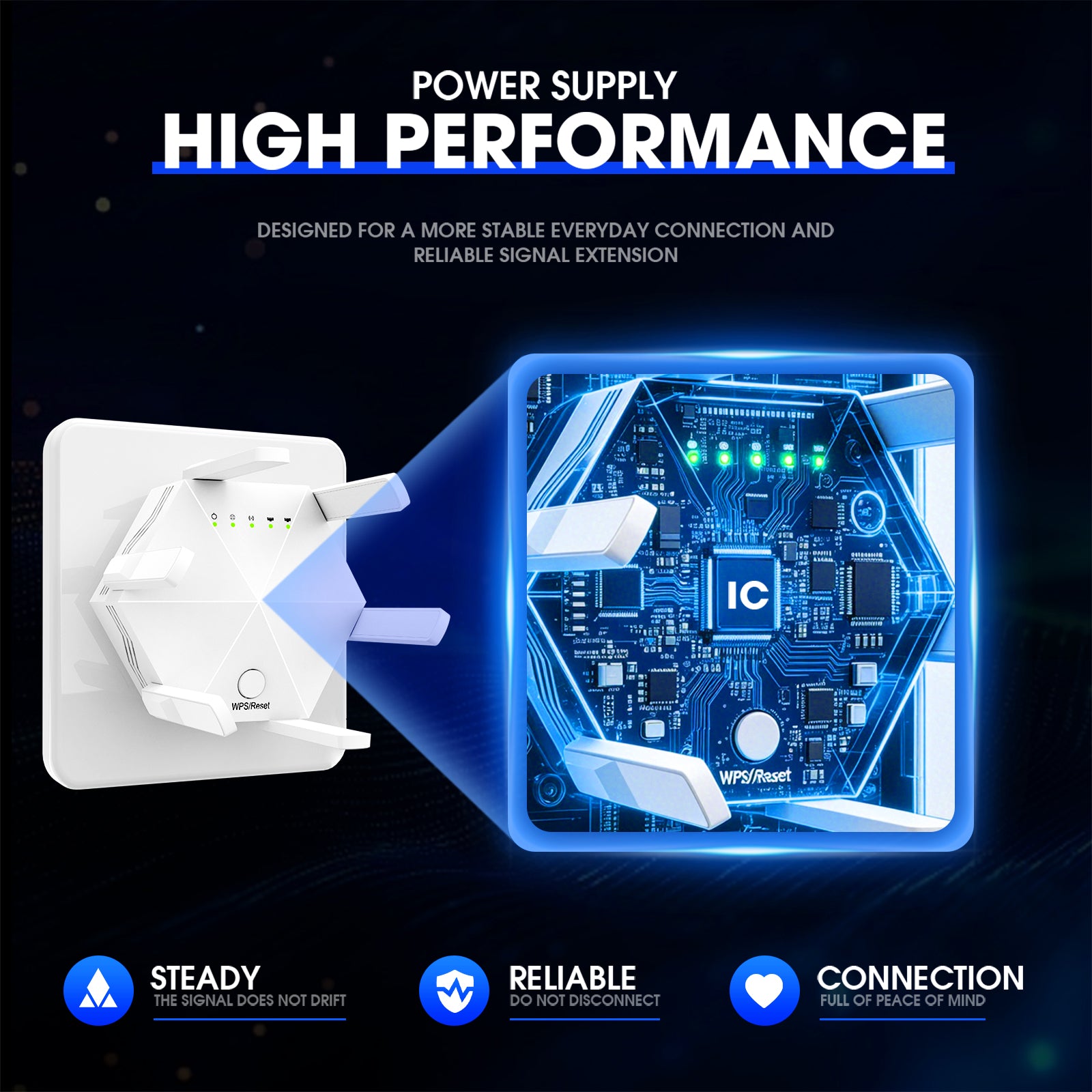 WiFi Extender Signal Booster for Home 2026 Internet Repeater Long Range Up to 1615 Sq. Ft. Whole Home WiFi Coverage