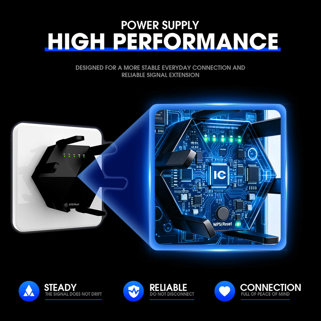 WiFi Extender Signal Booster for Home 2026 Internet Repeater Long Range Up to 1615 Sq. Ft. Whole Home WiFi Coverage