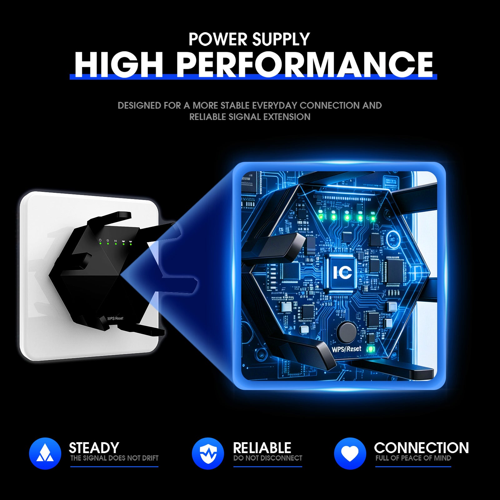 WiFi Extender Signal Booster for Home 2026 Internet Repeater Long Range Up to 1615 Sq. Ft. Whole Home WiFi Coverage
