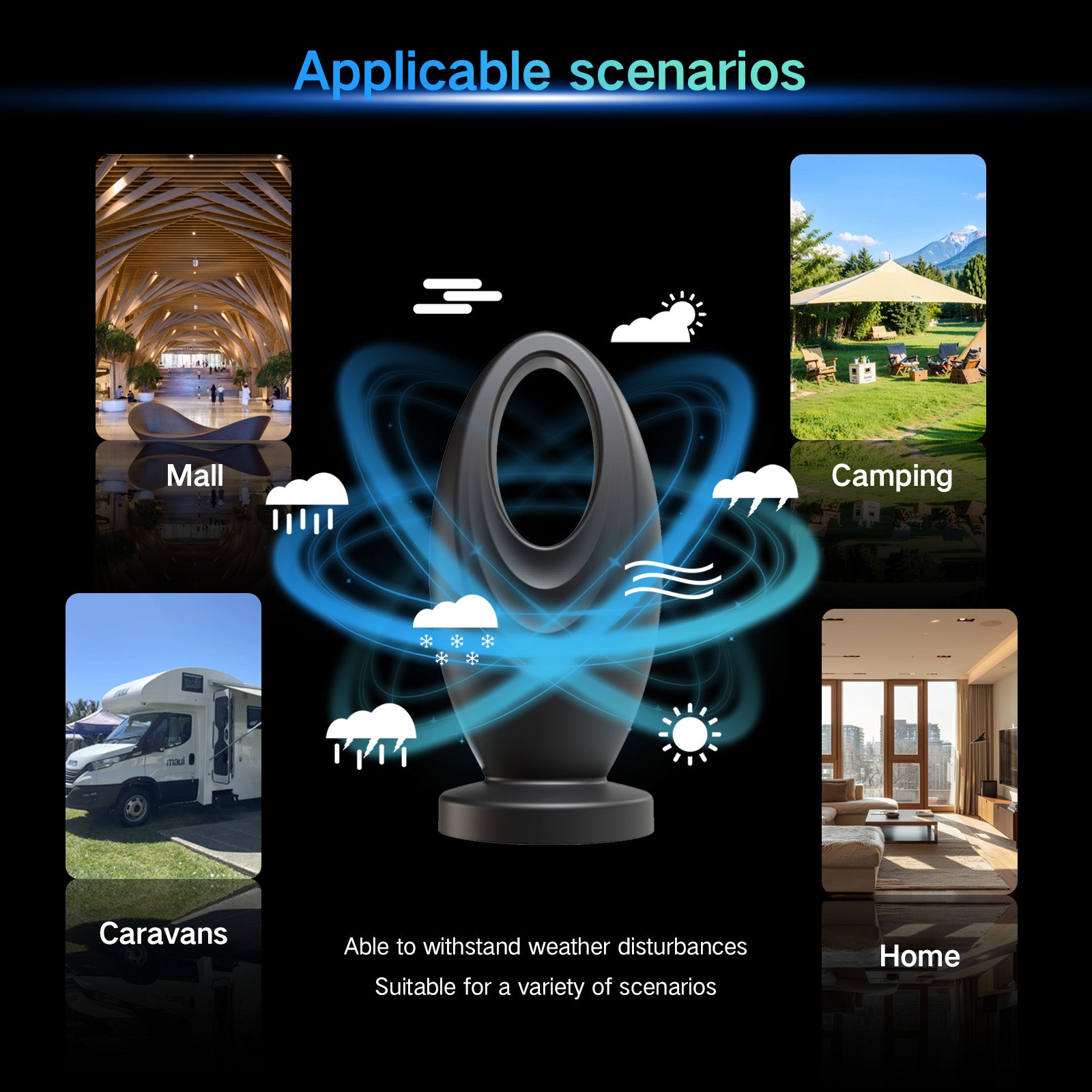 2026 Upgraded 2200+ Miles Range Digital TV Antenna, Indoor 360° Signal Amplified HDTV Antenna Supports 4K 1080P Local Channels for Home RV Camping - 32ft Cable