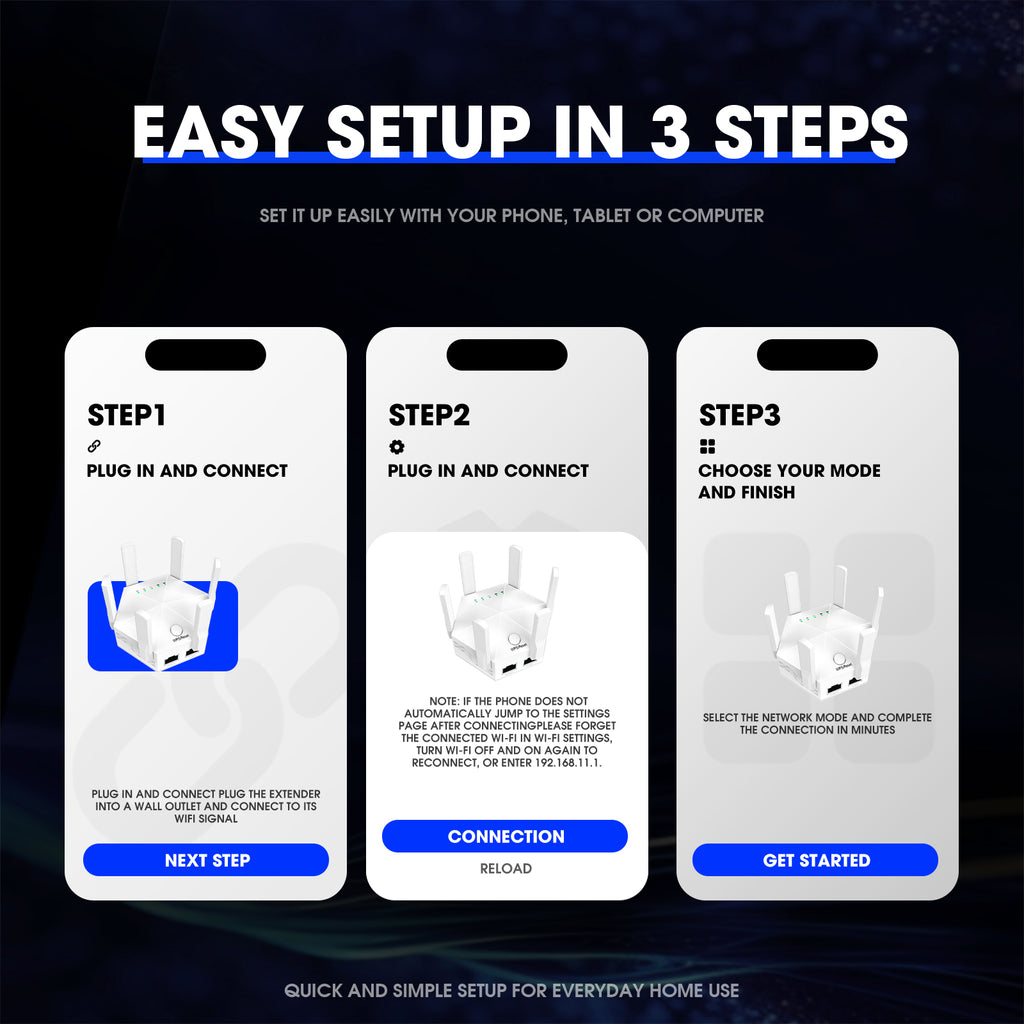 WiFi Extender Signal Booster for Home 2026 Internet Repeater Long Range Up to 1615 Sq. Ft. Whole Home WiFi Coverage